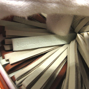 新品同様 エルメス カルメン トリコロール B刻印(2023年製) アニューミロ ヴェールフィズ ゴールド ナタ バッグチャーム キーホルダー 0472【中古】HERMES