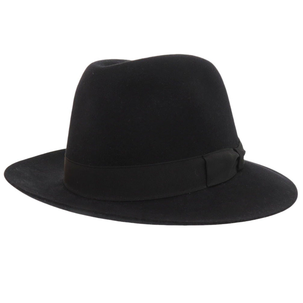 美品 エルメス ウール ハット 58サイズ 黒 帽子 ブラック 0477【中古】HERMES