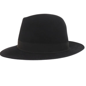 美品 エルメス ウール ハット 58サイズ 黒 帽子 ブラック 0477【中古】HERMES