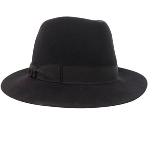 美品 エルメス ウール ハット 58サイズ 黒 帽子 ブラック 0477【中古】HERMES