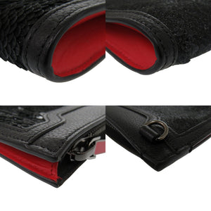 クリスチャンルブタン スカイポーチ 3185202 レザー/スパンコール ブラック ショルダーバッグ 黒 0500【中古】Christian Louboutin