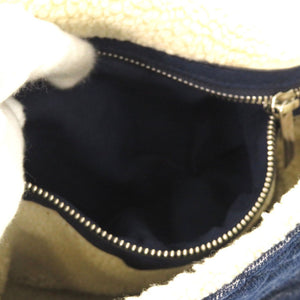 美品 ステラマッカートニー キルティングデニム フェイクシアリング 2WAY チェーンショルダーバッグ ムートン ボア 391924 W9858 F16 495151 01 コットン ネイビー 0501【中古】Stella McCartney