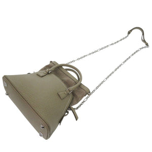 新品同様 メゾン マルジェラ 5AC マイクロ 2WAY ショルダーバッグ  S56WD0081 レザー カーキ 0502【中古】Maison Margiela