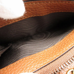 新品同様 グッチ ダブルG バンブー 739498 ミディアムウォレット レザー ブラウン 茶 2つ折り財布 財布 0504【中古】GUCCI