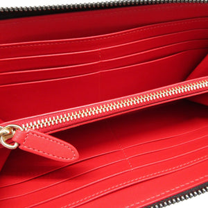 未使用 クリスチャンルブタン パネトーネ スタッズ 3135058 レザー ブラック 黒 レッド 赤 ラウンドファスナー長財布 財布 0507【中古】Christian Louboutin