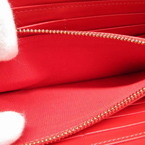 未使用 クリスチャンルブタン パネトーネ スタッズ 3135058 レザー ブラック 黒 レッド 赤 ラウンドファスナー長財布 財布 0507【中古】Christian Louboutin