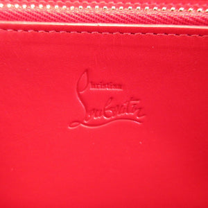 未使用 クリスチャンルブタン パネトーネ スタッズ 3135058 レザー ブラック 黒 レッド 赤 ラウンドファスナー長財布 財布 0507【中古】Christian Louboutin