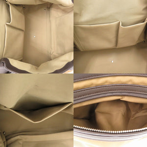 ザ ロウ マルゴー17 インサイドアウト W1318 レザー/キャンバス ブラウン ハンドバッグ 茶 0518【中古】THE ROW