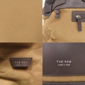 ザ ロウ マルゴー17 インサイドアウト W1318 レザー/キャンバス ブラウン ハンドバッグ 茶 0518【中古】THE ROW