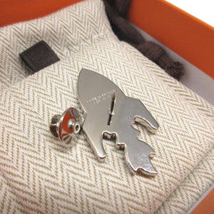 新品同様 エルメス スペースH メタル マルチカラー オレンジ セリエ ブローチ ピンバッジ 0523【中古】HERMES