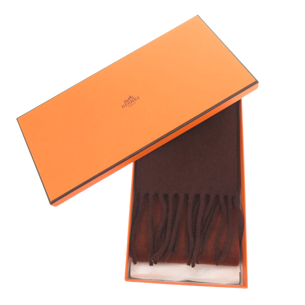 未使用品 エルメス M10336 カシミヤ ブラウン マフラー 0535【中古】HERMES