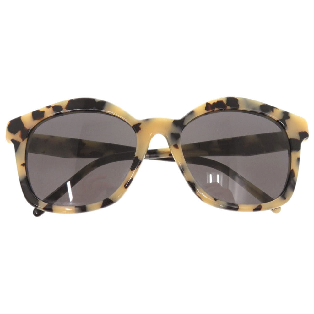 美品 ロエベ ロゴ LW40079U 53A プラスチック ベージュ サングラス 0538【中古】LOEWE