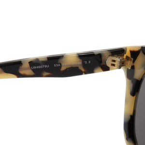 美品 ロエベ ロゴ LW40079U 53A プラスチック ベージュ サングラス 0538【中古】LOEWE