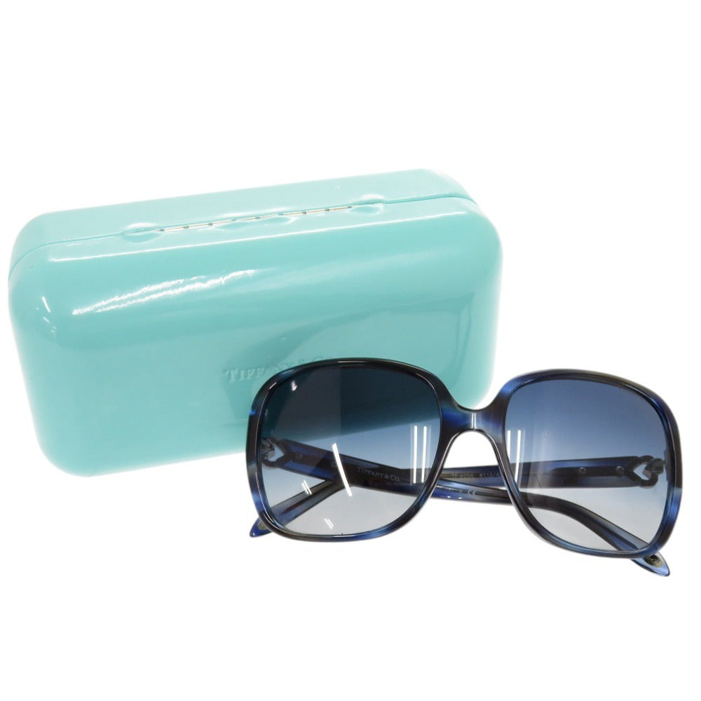 ティファニー ハートキー ブルーグラデーション TF4056 プラスチック ブルー サングラス 青 0539【中古】TIFFANY&Co.