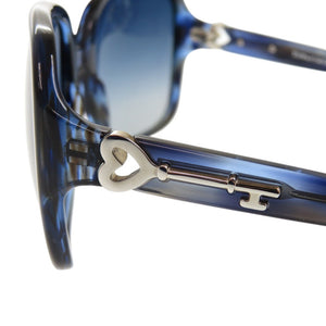 ティファニー ハートキー ブルーグラデーション TF4056 プラスチック ブルー サングラス 青 0539【中古】TIFFANY&Co.