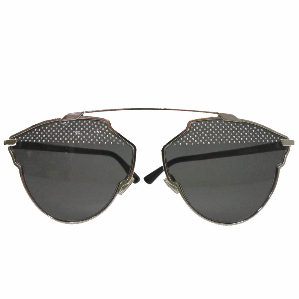 美品 ディオール DIORSOREAL 84JNR サングラス スタッズ サヴォワールフェール メタル プラスチック ブラック 0539【中古】Dior