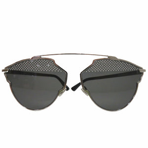 美品 ディオール DIORSOREAL 84JNR サングラス スタッズ サヴォワールフェール メタル プラスチック ブラック 0539【中古】Dior