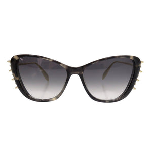 美品 アレキサンダーマックイーン AM0339S プラスチック ブラック サングラス 黒 0539【中古】Alexander McQueen