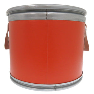 美品 エルメス サドルボックス 馬具入れ 缶 ステンレススチール/レザー/ペーパー オレンジ ハンドバッグ 0543【中古】HERMES