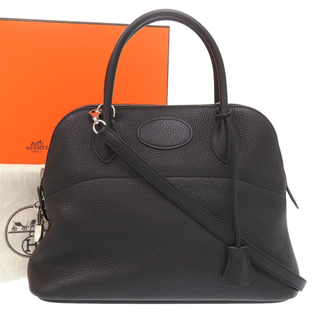 美品 エルメス ボリード31 トリヨンクレマンス ブラック シルバー金具 Y刻印(2020年製) ハンドバッグ 黒 0550 【中古】 HERMES