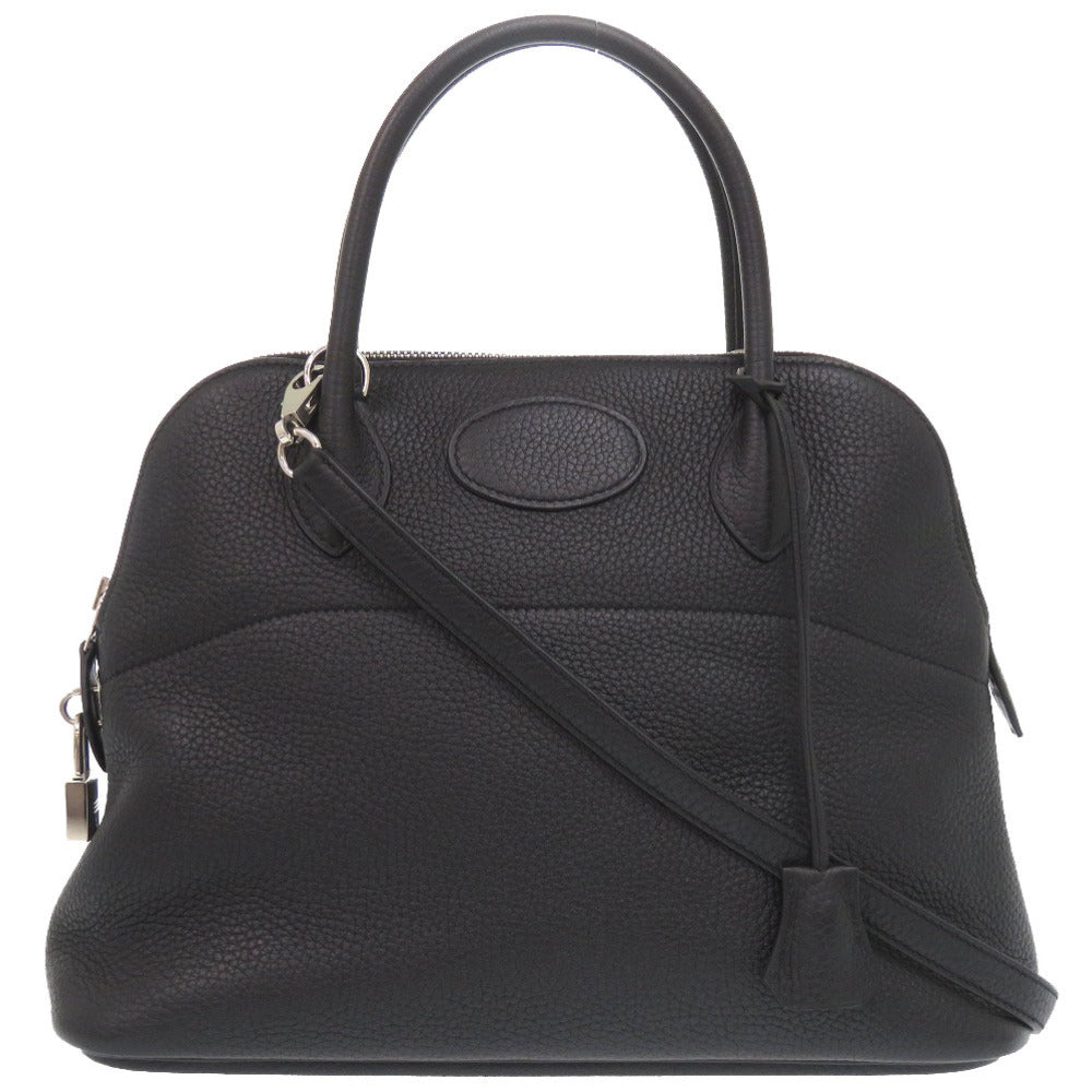 美品 エルメス ボリード31 トリヨンクレマンス ブラック シルバー金具 Y刻印(2020年製) ハンドバッグ 黒 0550 【中古】 HERMES
