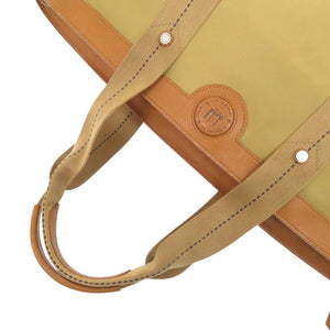 ダンヒル キャンバス/レザー カーキ トートバッグ 0587【中古】Dunhill