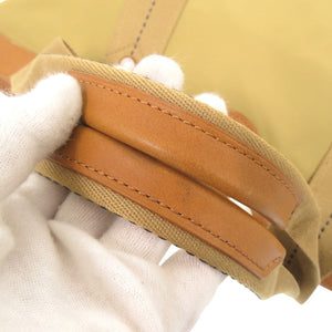 ダンヒル キャンバス/レザー カーキ トートバッグ 0587【中古】Dunhill