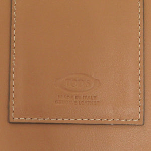 美品 トッズ Tタイムレス レザー ブラウン ショルダーバッグ フォンケース 茶 0598【中古】TOD’S