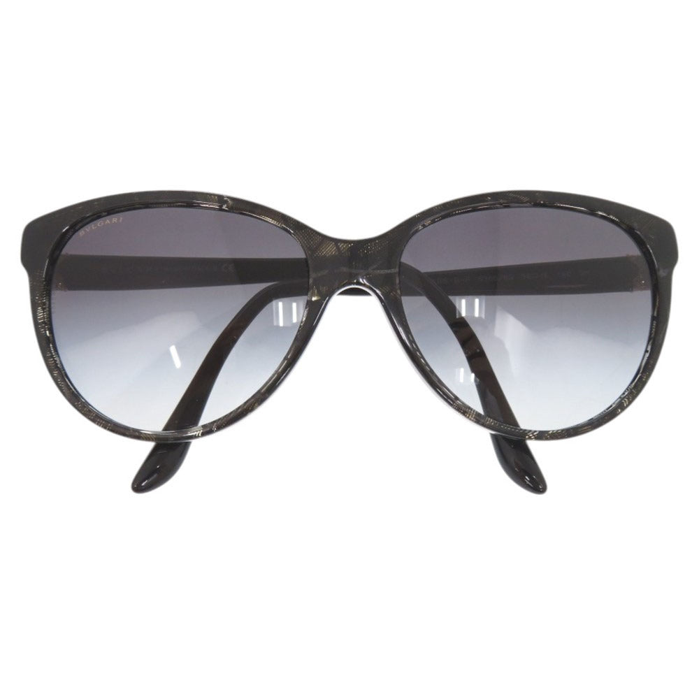 美品 ブルガリ グラデーションレンズ 8166-B-F プラスチック ラインストーン ブラック サングラス 黒 0613【中古】BVLGARI
