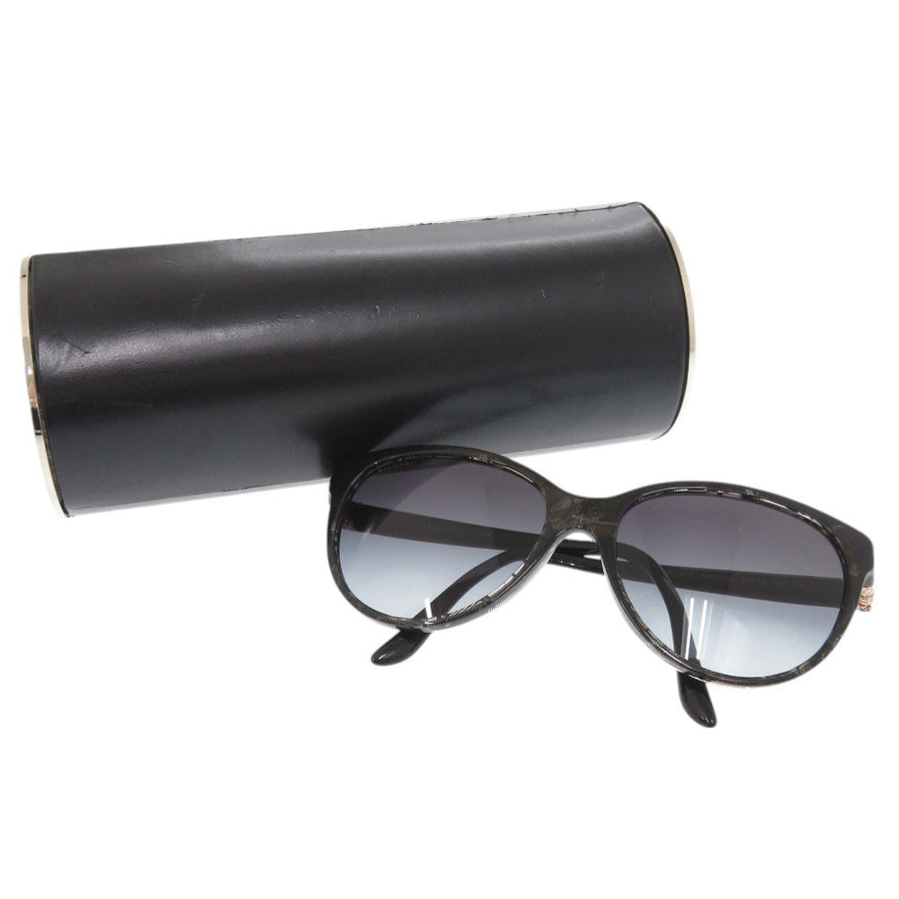 美品 ブルガリ グラデーションレンズ 8166-B-F プラスチック ラインストーン ブラック サングラス 黒 0613【中古】BVLGARI