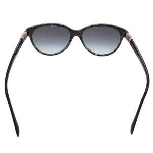 美品 ブルガリ グラデーションレンズ 8166-B-F プラスチック ラインストーン ブラック サングラス 黒 0613【中古】BVLGARI