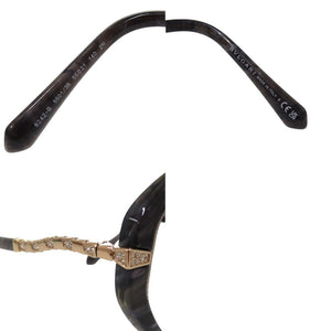 美品 ブルガリ セルペンティ へプタゴンシェイプ サングラス アイウェア マーブル プラスチック メタル グレー 0615【中古】BVLGARI