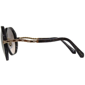 美品 ブルガリ セルペンティ へプタゴンシェイプ サングラス アイウェア マーブル プラスチック メタル グレー 0615【中古】BVLGARI