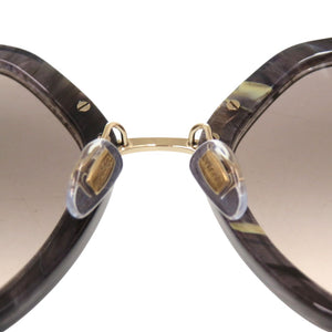 美品 ブルガリ セルペンティ へプタゴンシェイプ サングラス アイウェア マーブル プラスチック メタル グレー 0615【中古】BVLGARI