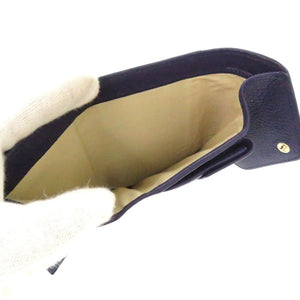 新品同様 クロエ 三つ折り財布 パッチワーク コンパクト ウォレット 3P0208 レザー ブルー 0616【中古】Chloe