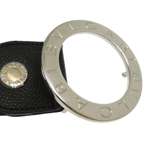 新品同様 ブルガリ ベルト 105cm 20230 レザー ブラック シルバー金具 0621【中古】BVLGARI