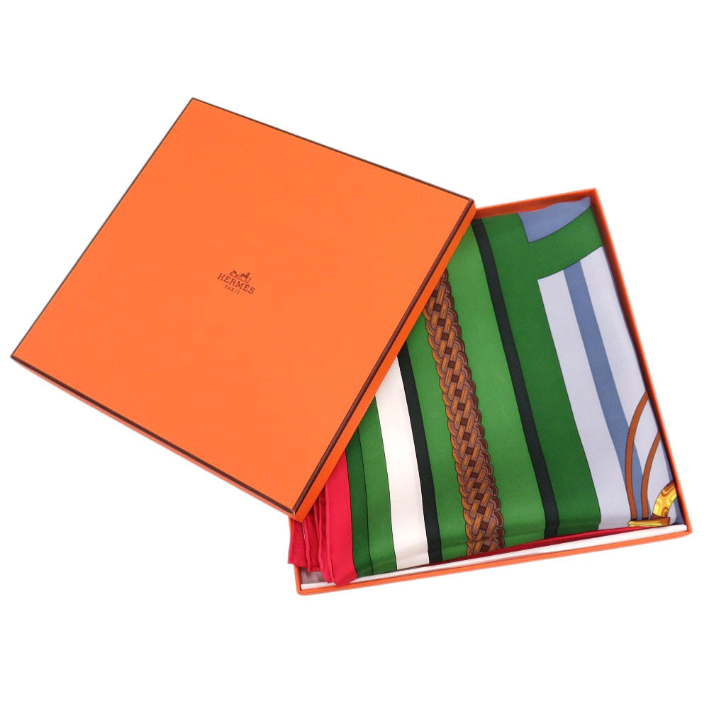 新品同様 エルメス カレ90 コーチング H001635S 26 シルク マルチカラー スカーフ 0647【中古】HERMES