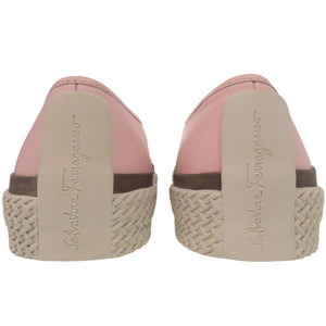 サルヴァトーレフェラガモ レースアップ プラットフォーム ローカットスニーカー 035671 740690 カーフ ピンク 0682 Salvatore Ferragamo