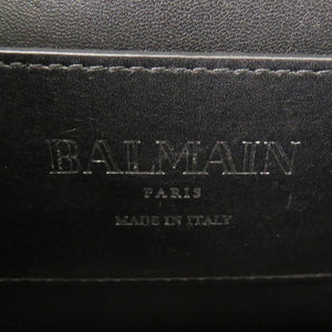 美品 バルマン 2018 PRE-SPRING COLLECTION レザー ブラック ショルダーバッグ 0684【中古】BALMAIN