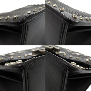 美品 バルマン 2018 PRE-SPRING COLLECTION レザー ブラック ショルダーバッグ 0684【中古】BALMAIN