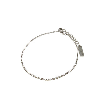 美品 サンローラン パリ プレート ブレスレット メタル シルバー 0708【中古】SAINT LAURENT PARIS