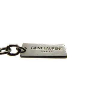 美品 サンローラン パリ プレート ブレスレット メタル シルバー 0708【中古】SAINT LAURENT PARIS