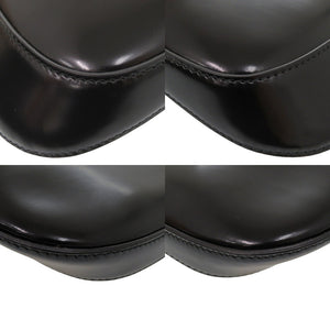 未使用 プラダ SPAZZOLATO 1BH188 トライアングルロゴ レザー ブラック 2way ショルダーバッグ 黒 0709【中古】PRADA