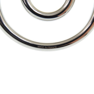 新品同様 エルメス フェール ア シュヴァル H077329FJ03 ステンレススチール キーホルダー シルバー ノワール 0723【中古】HERMES