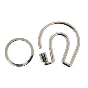 新品同様 エルメス フェール ア シュヴァル H077329FJ03 ステンレススチール キーホルダー シルバー ノワール 0723【中古】HERMES