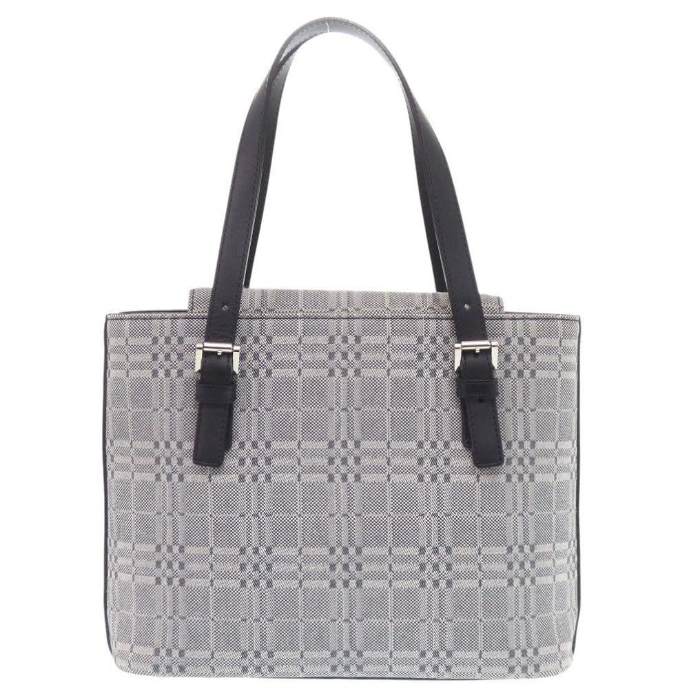 美品 バーバリー キャンバス/レザー グレー ハンドバッグ 0732【中古】BURBERRY