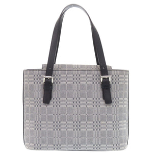 美品 バーバリー キャンバス/レザー グレー ハンドバッグ 0732【中古】BURBERRY