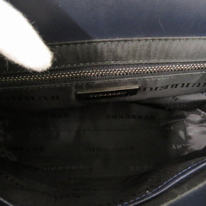 美品 バーバリー キャンバス/レザー グレー ハンドバッグ 0732【中古】BURBERRY