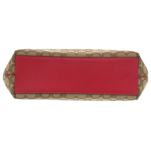 美品 コーチ シグネチャー 37118 キャンバス/レザー ベージュ トートバッグ 0772【中古】COACH