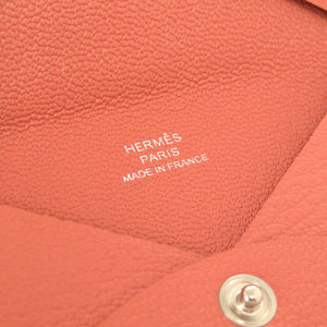 エルメス カルヴィ シェーブル フラミンゴ シルバー金具 T刻印 コインケース 財布 0783 【中古】 HERMES